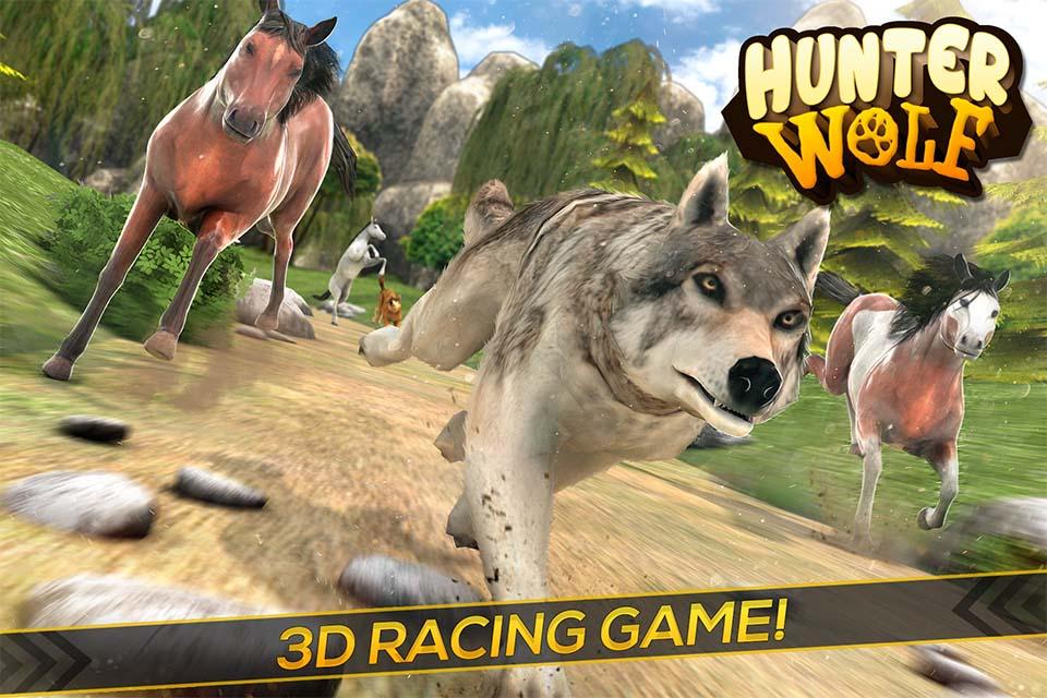 Android application Hunter Wolf - Herd of Horses screenshort