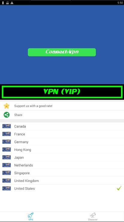 Android application VPN (VIP) screenshort