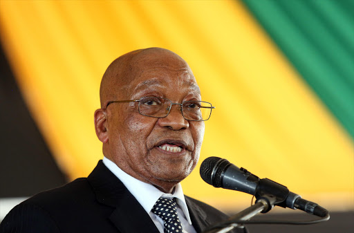 Jacob Zuma speaking at the tombstone unveiling of the late minister in the presidency Collins Chabane.