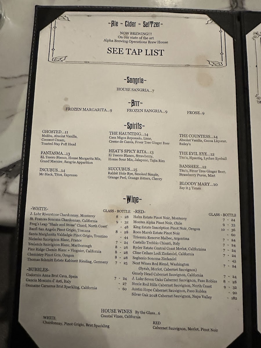 Sesh Brewing Company gluten-free menu