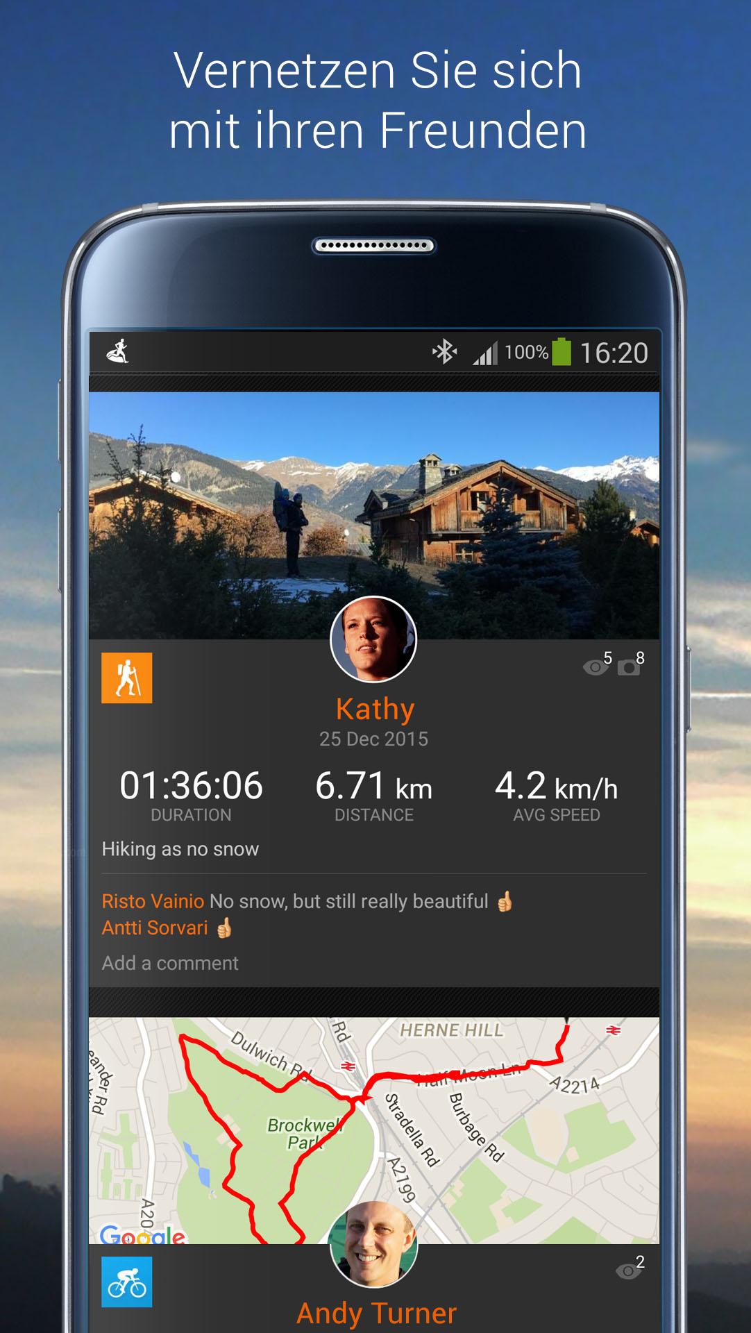 Android application Sports Tracker Running Cycling screenshort