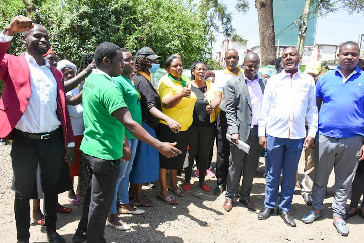 UDA lobby groups during a press conference at Kilimani Primary school on January 25, 2022/ MERCY MUMO