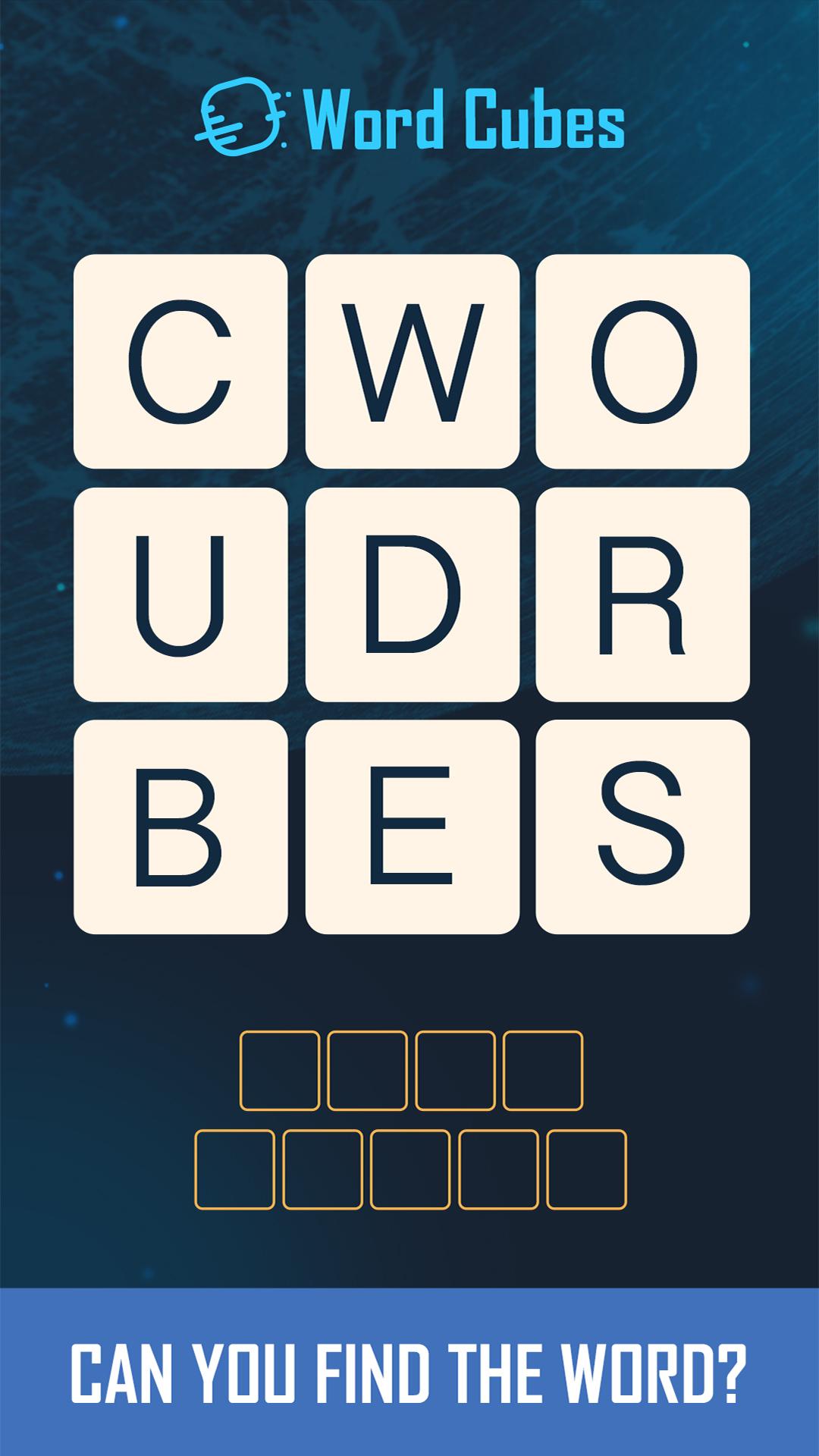 Android application Word Cubes screenshort