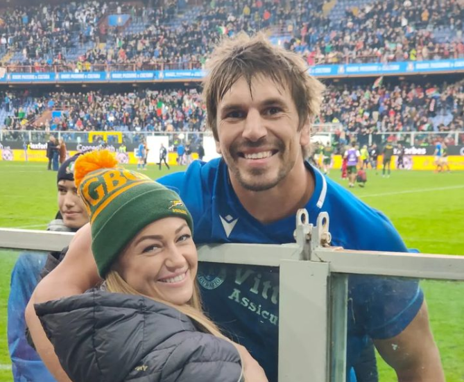 Eben Etzebeth and his wife Anlia announced the arrival of their baby.