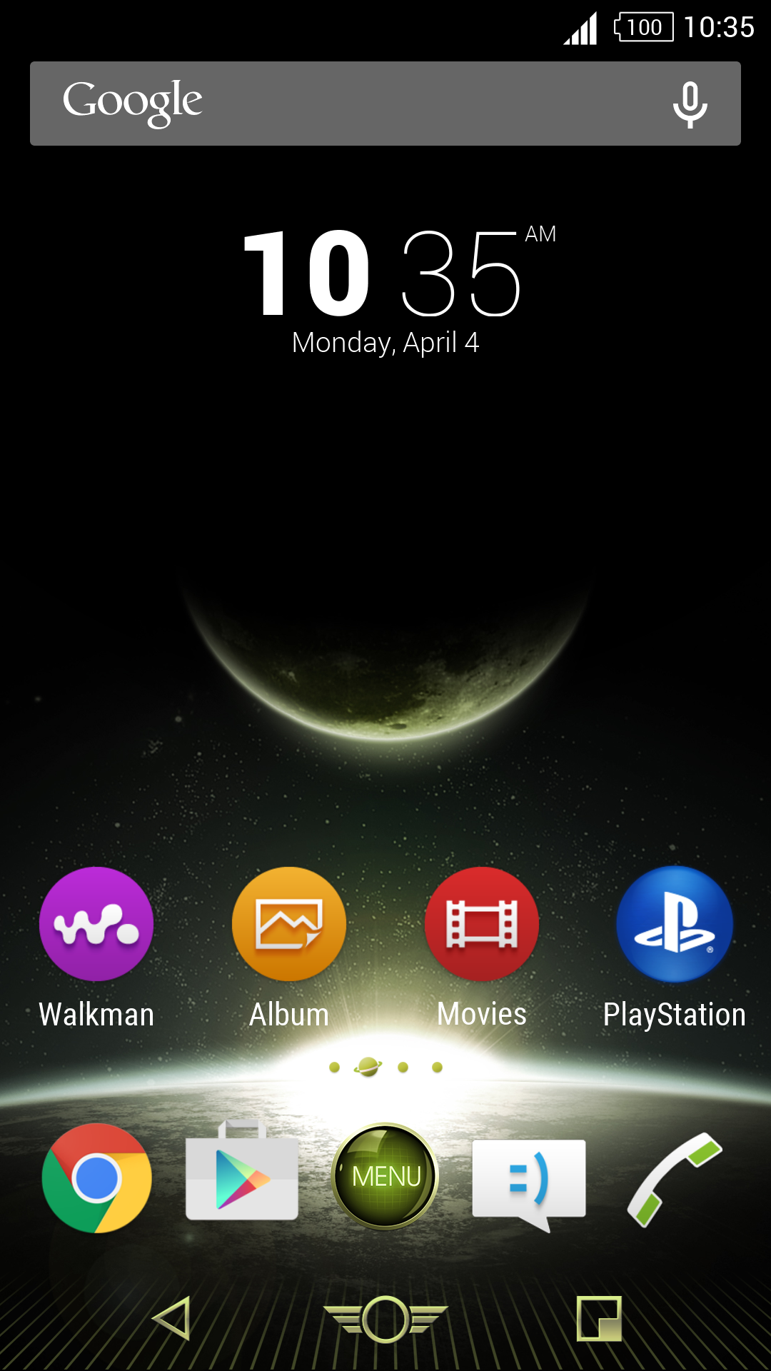 Android application Stratospheria Theme XP screenshort