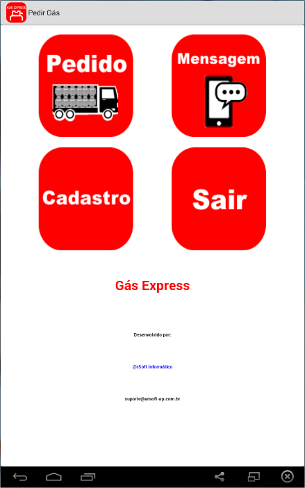 Android application Gás Express screenshort