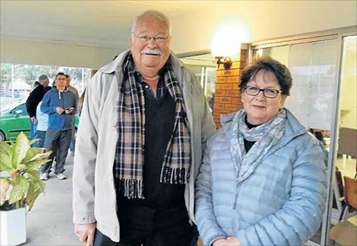 LOOKING FORWARD: Former ANC PR councillor and BCM finance portfolio head John Badenhorst and his wife Kathie cast their votes at Oxford Striders in Nahoon yesterday Picture: BARBARA HOLLANDS