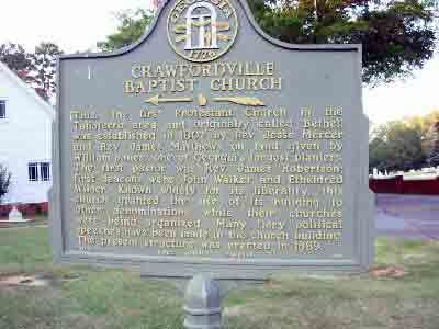 This, the first Protestant Church in the Taliaferro area and originally called Bethel, was established in 1802 by Rev. Jesse Mercer and Rev. James Matthews on land given by William Janes, one of...