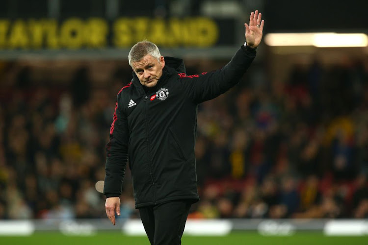 Ole Gunnar Solskjaer acknowledges the Manchester United fans following the club's defeat to Watford in a Premier League match at Vicarage Road on November 20, 2021 in Watford, England. Solskjaer was fired as United manager on November 21.