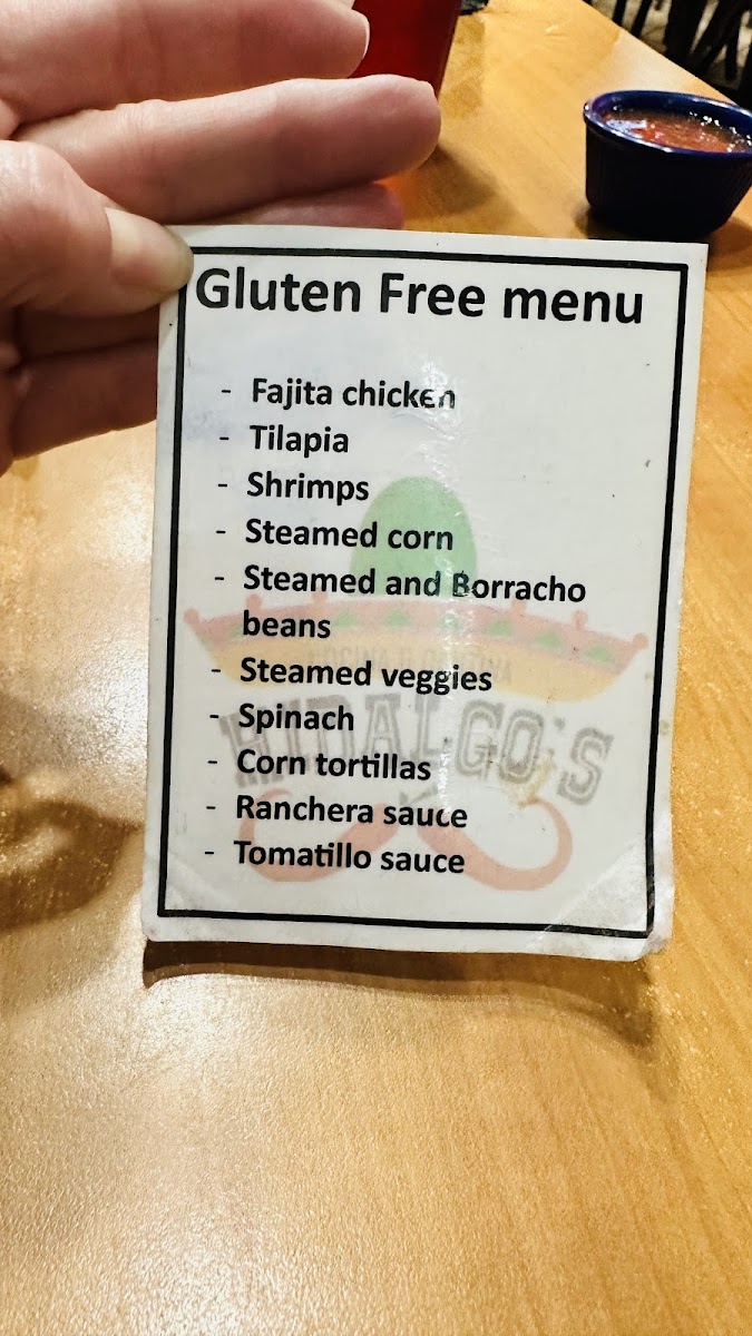 Gluten-Free at Hidalgo's Mexican Restaurant & Cantina