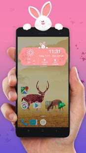 Rabbit Weather Widget Theme screenshot for Android