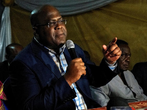 Congolese opposition politician Felix Tshisekedi addresses a news conference in Limete Municipality of Kinshasa, Democratic Republic of Congo, October 12, 2017. /REUTERS