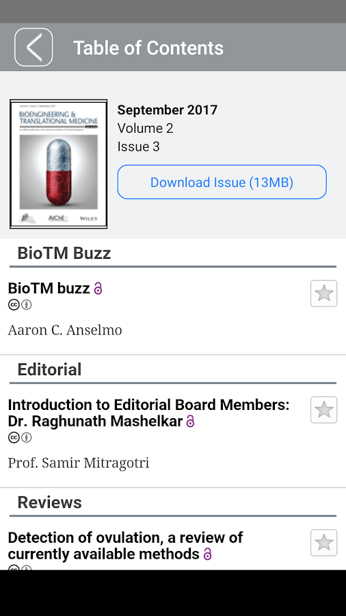 Bioengineering & Translational Medicine — приложение на Android