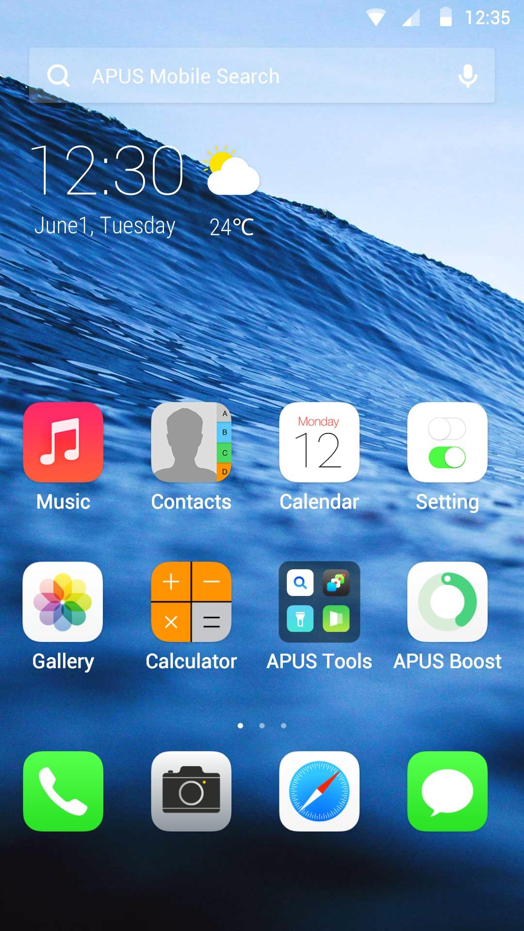 Android application OS Plus theme for APUS screenshort