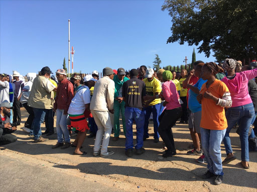 People gathered outside the Coligny Magistrates Court. File photo.