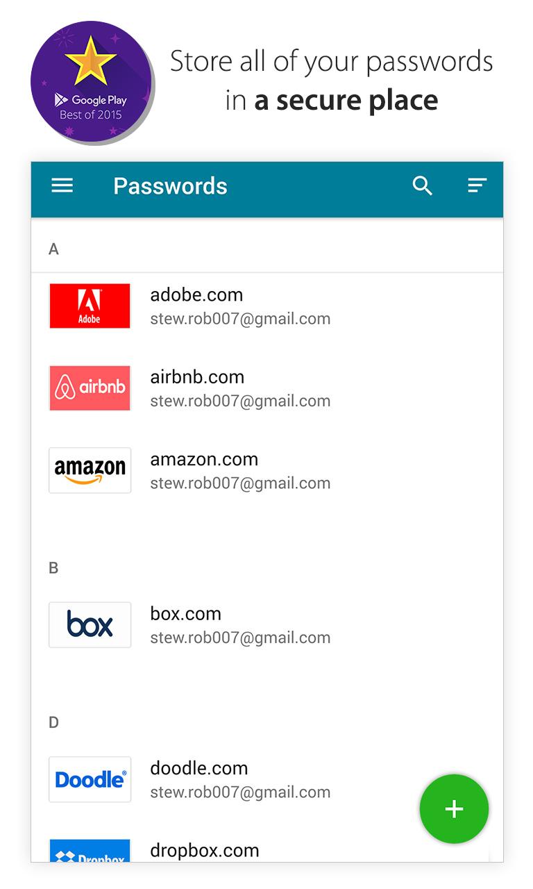 Android application Dashlane Password Manager screenshort