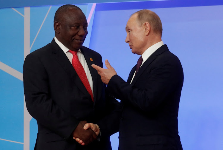 President Cyril Ramaphosa met with Russia's President Vladimir Putin during a 'peace mission'. File photo.
