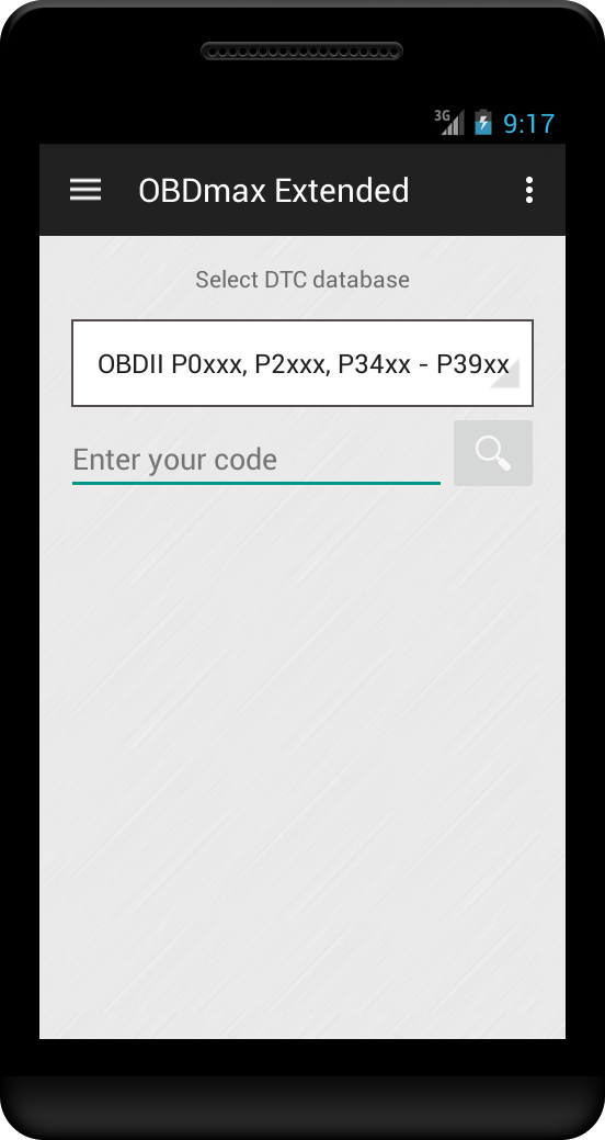 Android application OBD Trouble Codes(DTC) OBDmax screenshort