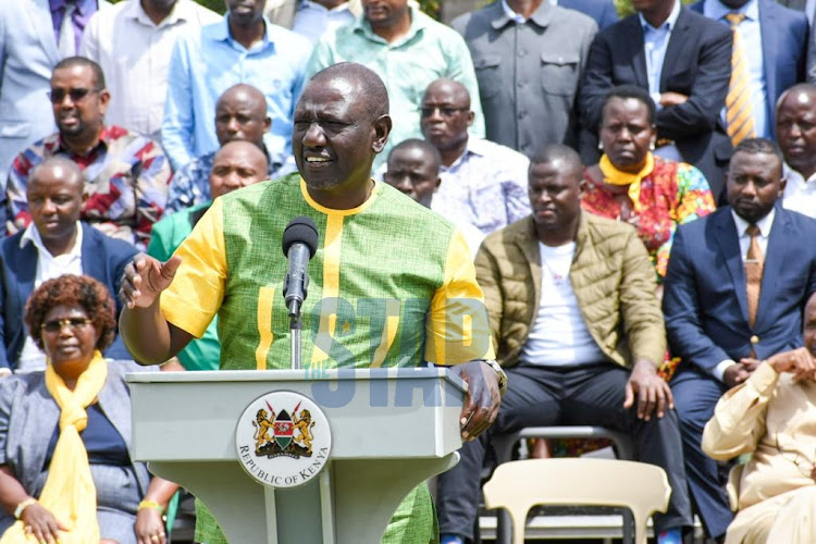 Deputy President William Ruto during a UDA press conference at Karen, Nairobi on January 24, 2022./