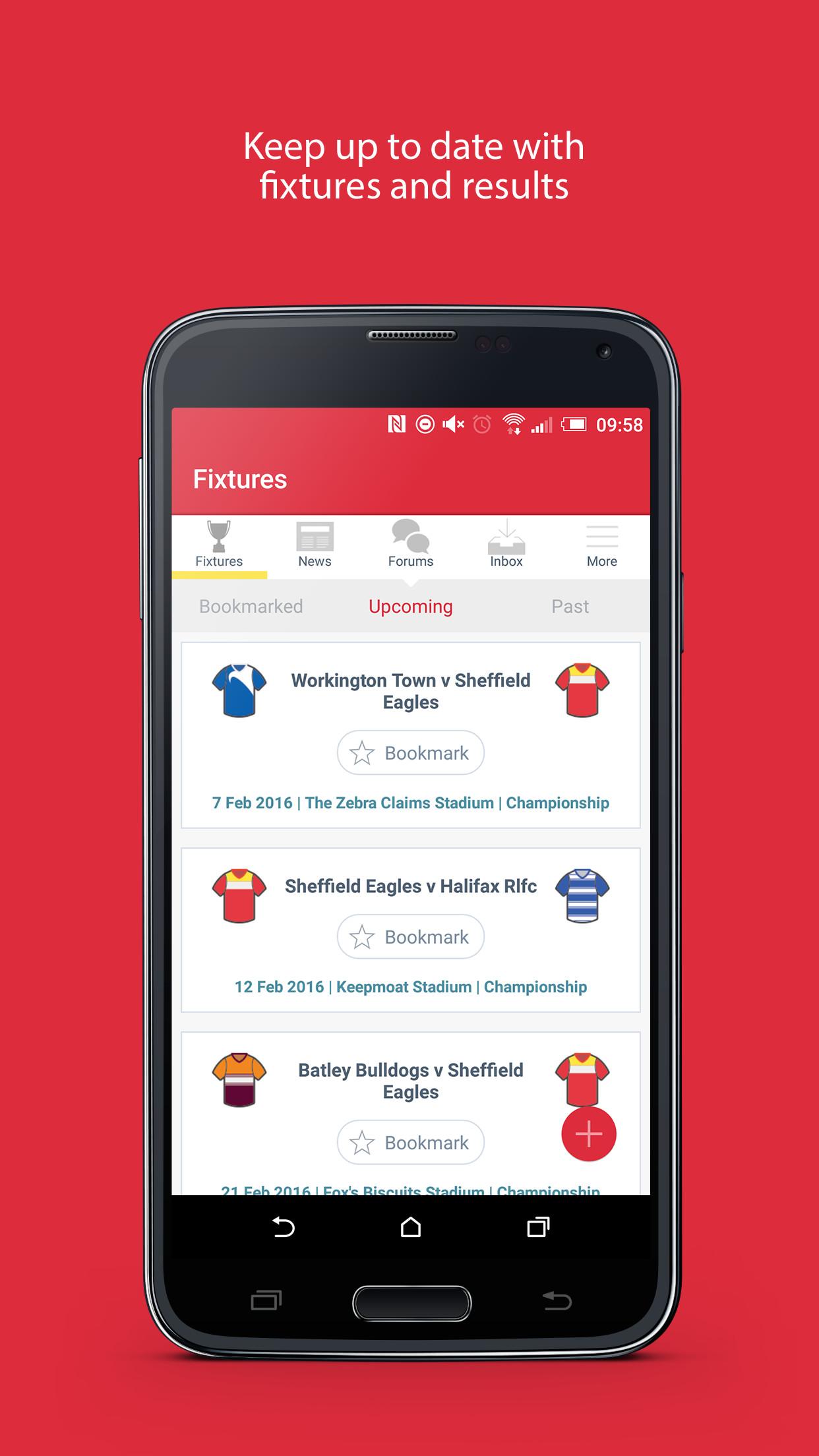 Android application Fan App for Sheffield Eagles screenshort