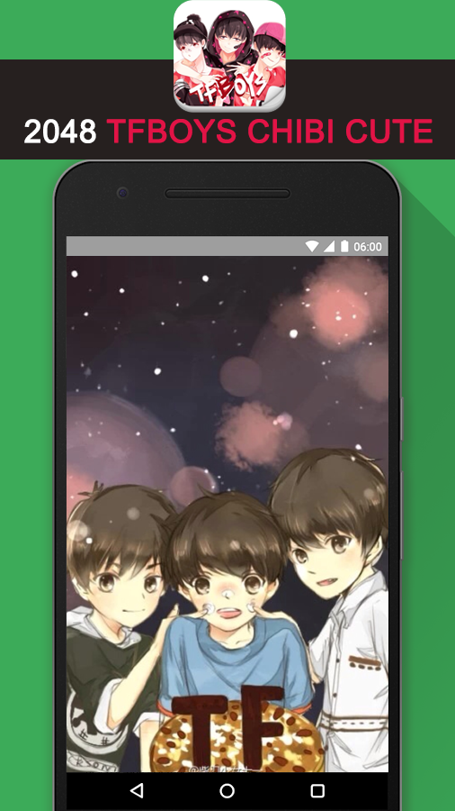 Android application 2048 TFBOYS Chibi Cute Game screenshort