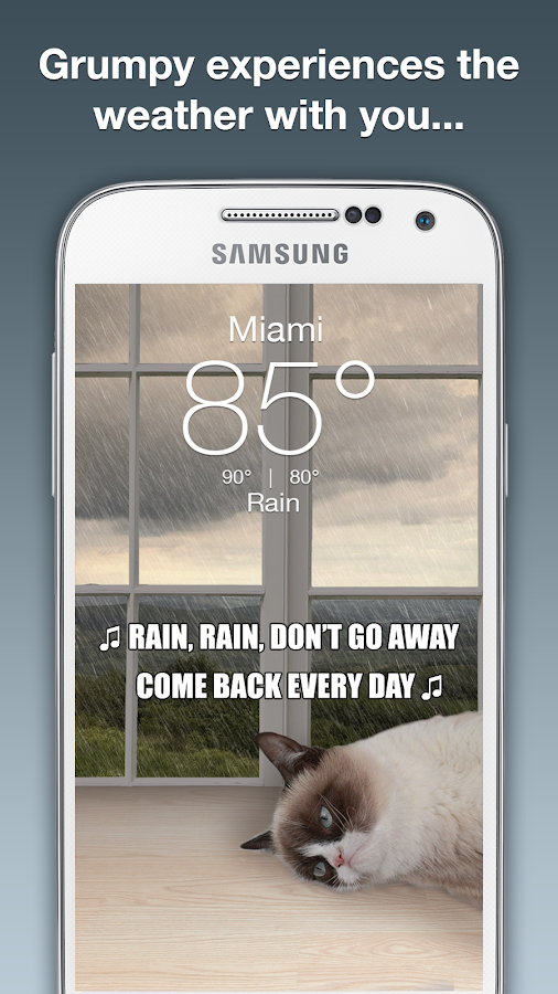 Grumpy Cat Weather — приложение на Android