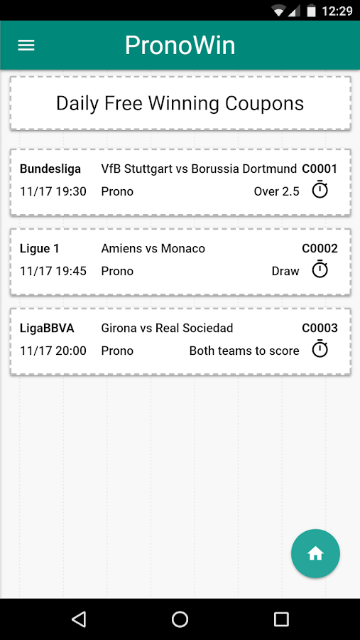 PronoWin Football Predictions and Pronostics — приложение на Android