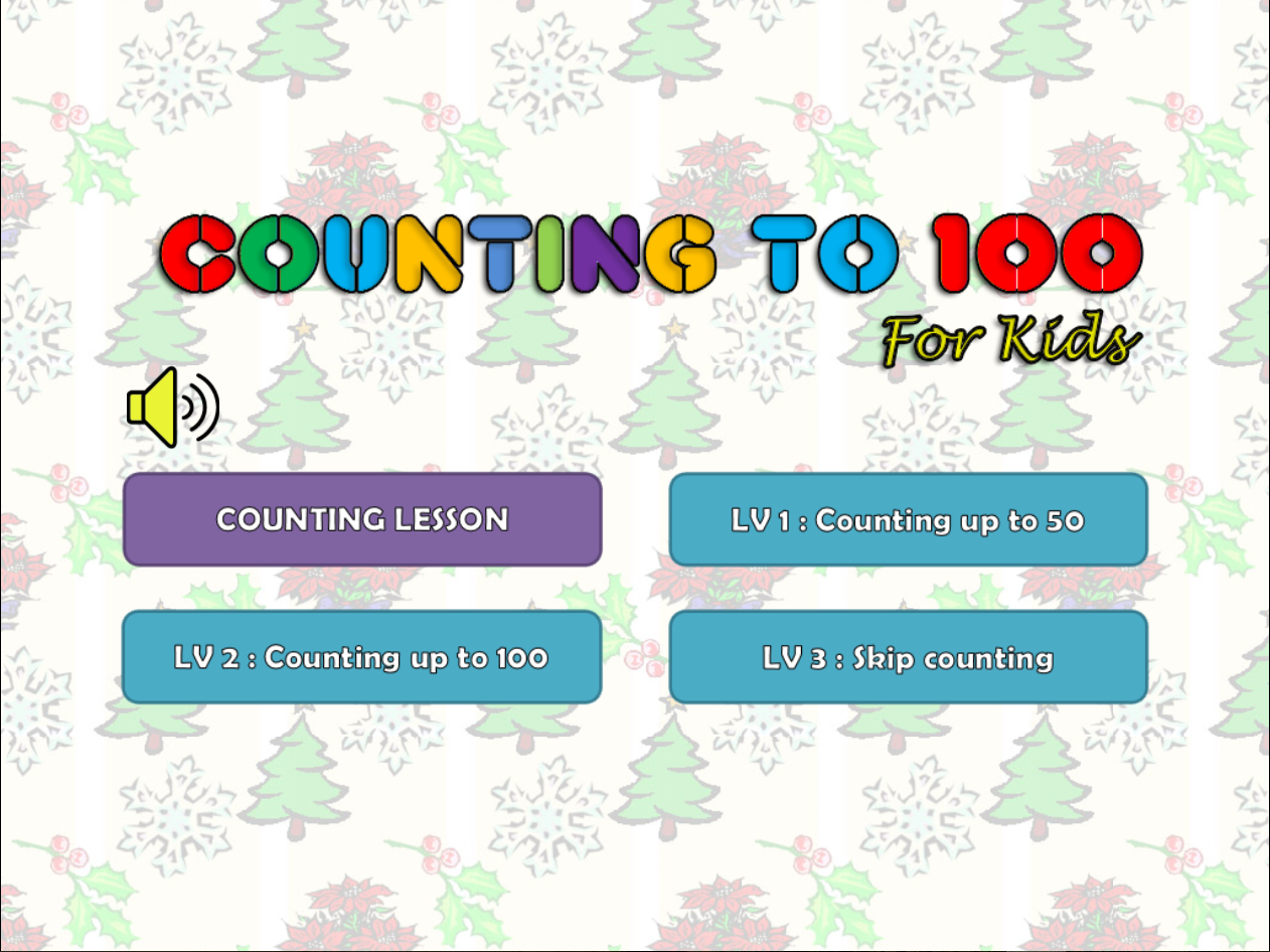 Android application Counting to 100 for kids screenshort