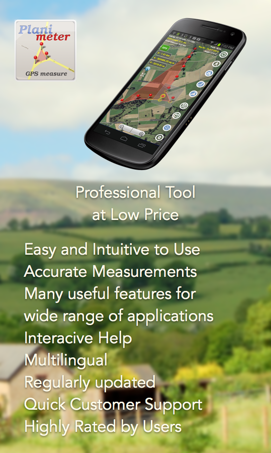 Android application Planimeter - GPS area measure | land survey on map screenshort