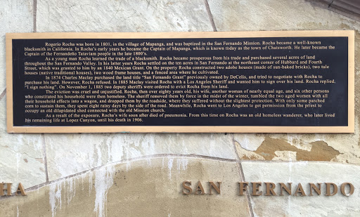 Rogerio Rocha was born in 1801, in the village of Mapanga, and was baptized in the San Fernando Mission. Rocha became a well-known blacksmith in California. In Rocha's early years he became the...