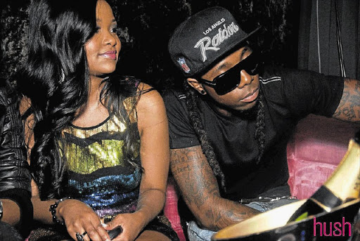 Young Nucho with then girlfriend and former Vuzu and Channel O presenter Nonhle Thema during her birthday party at Hush nightclub in Joburg. Nucho is said to have been involved in a scuffle with Lil Wayne's entourage for allegedly posing as the US rap star