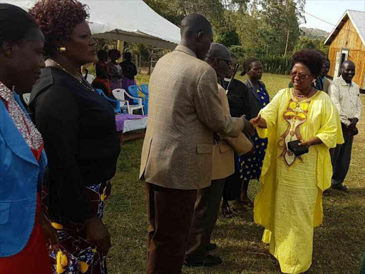 Turkana women MP Joyce Emanikor arrives in Lodwar town for a meeting on January 8th