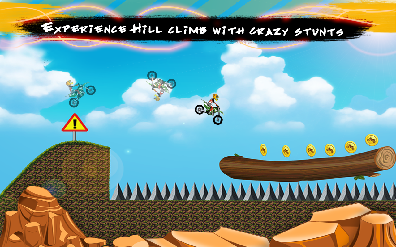 Android application Hill Bike Stunts: Crazy Racing screenshort
