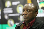 Cyril Ramaphosa during the public announcement of the National Disciplinary Committee of Appel ( NDC) hearings of Julius Malema , Ronald Lamola, Pule Mabe , Sindiso Magaqa, Kenetswe Mosenogi and Floyd Shivambu at Chief Albert Luthuli House in Johannesburg. Pic. Antonio Muchave. 04/02/2012. © Sowetan.