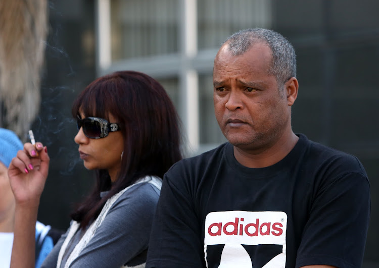 Raylene and Kirk Louw, the parents of murdered Miguel Louw, outside the Durban Magistrate’s Court during a previous court appearance in August. The accused, Mohammed Ebrahim, claims he was in a relationship with Raylene.