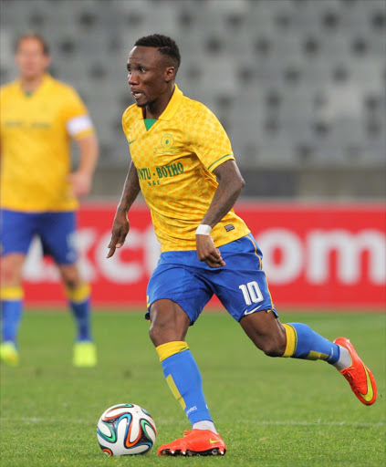 Teko Modise of Mamelodi Sundowns during the Absa Premiership match between Ajax Cape Town and Mamelodi Sundowns at Cape Town Stadium on August 13, 2014 in Cape Town, South Africa.