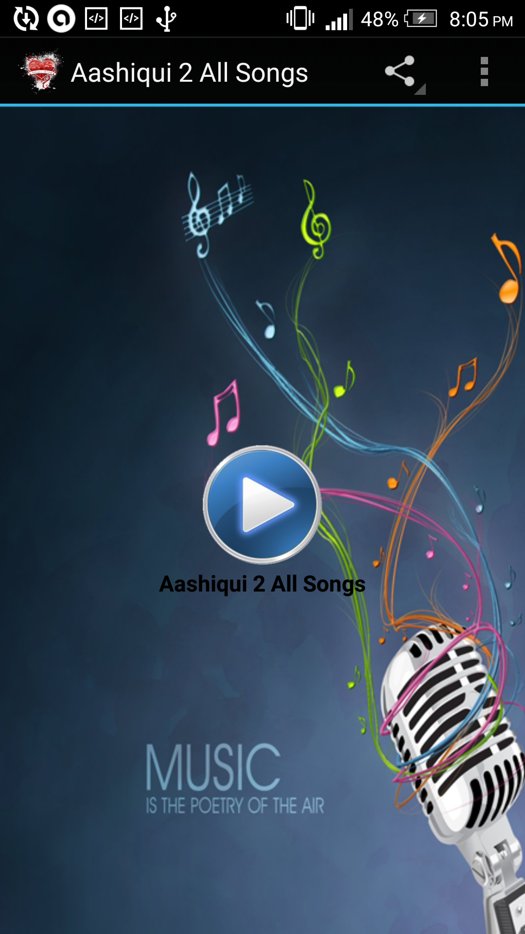 Android application Aashiqui 2 All Songs screenshort
