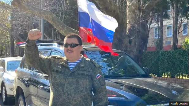 Simeon Boikov, known as Aussie Cossack online, fled to the Russian consulate in Sydney last year