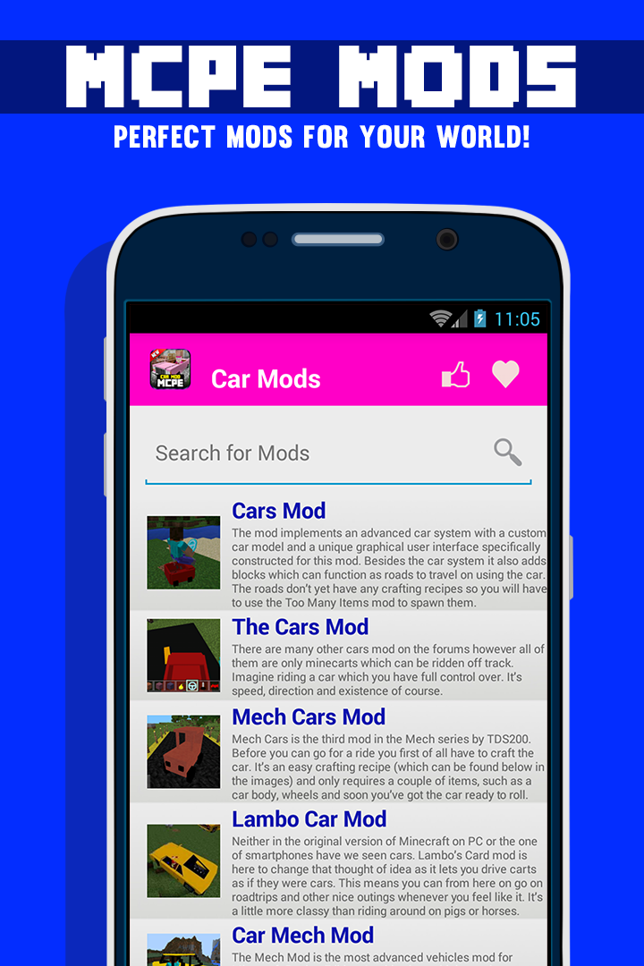 Android application Car MOD For MCPE! screenshort