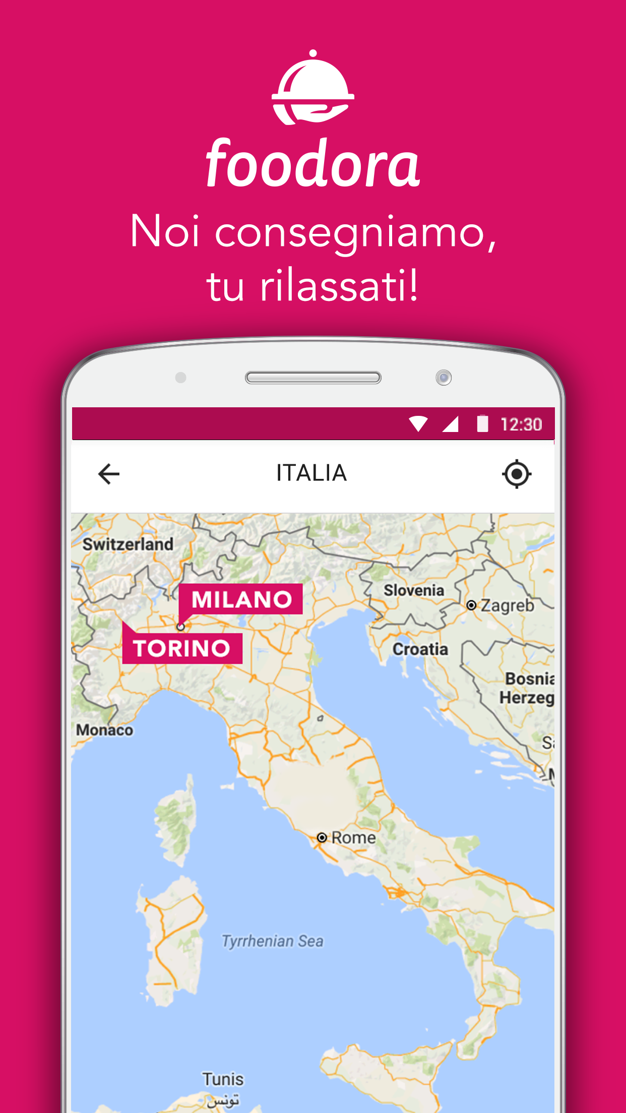 Android application foodora - Local Food Delivery screenshort