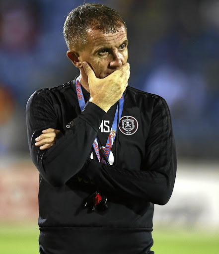 A Johannesburg woman has opened a case against former Orlando Pirates coach Milutin 'Micho' Sredojovic, saying he indecently exposed himself to her in a hotel's toilets. / Steve Haag/Gallo Images