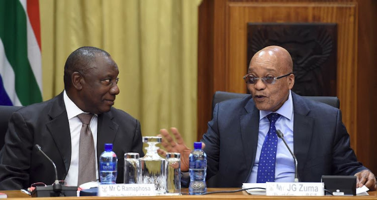 Deputy President Cyril Ramaphosa and President Jacob Zuma.