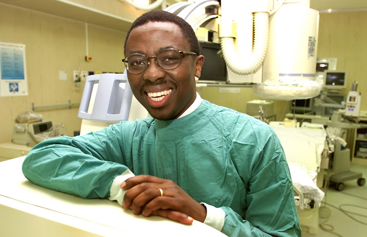 Bongani Mayosi in an operating theatre at Groote Schuur Hospital in Cape Town in 2017.