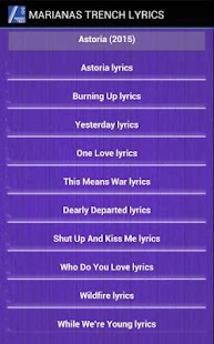How to install MARIANAS TRENCH Lyrics 1.0 unlimited apk for pc