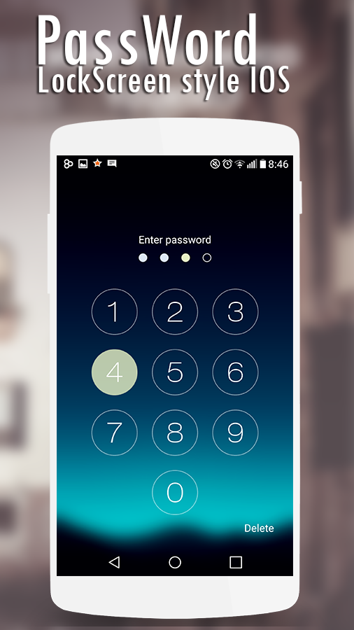 Android application Lockscreen Keypad screenshort