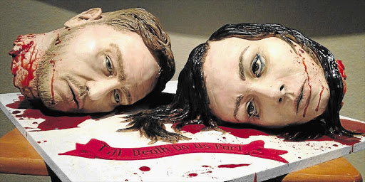 MACABRE: This wedding cake had one guest close to fainting