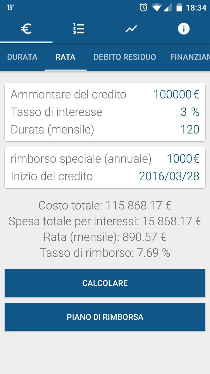 Android application Loan Calculator screenshort