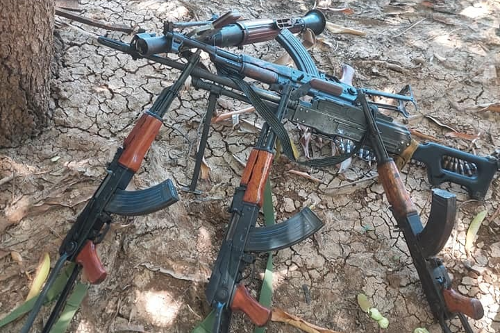 Police recover guns used by al Shabaab in Garissa on March 2, 2024