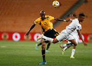 Sfiso Hlanti of Kaizer Chiefs in action with Suhle Nduli  of Stellenbosch FC during the DStv Premiership match at FNB Stadium on April 2 2024 in Johannesburg. 