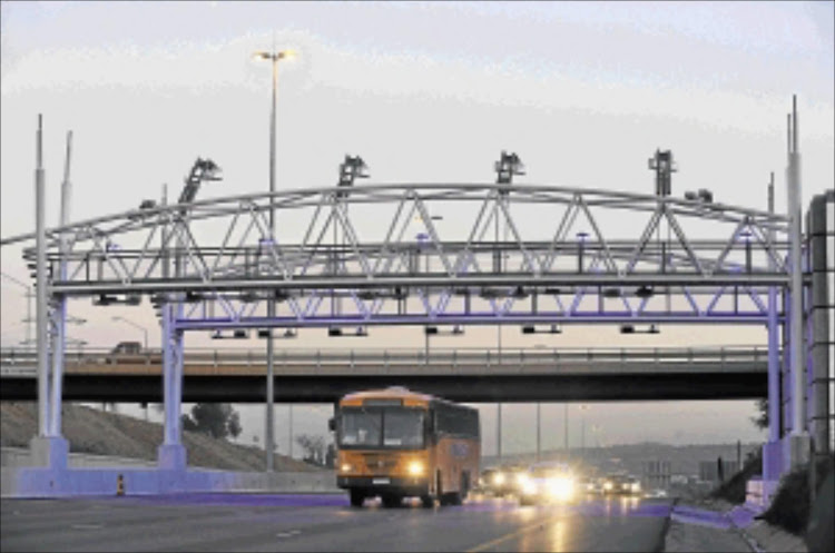 One of the eToll gantries across the Gauteng freeways.